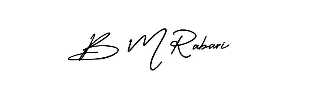 Create a beautiful signature design for name B M Rabari. With this signature (AmerikaSignatureDemo-Regular) fonts, you can make a handwritten signature for free. B M Rabari signature style 3 images and pictures png