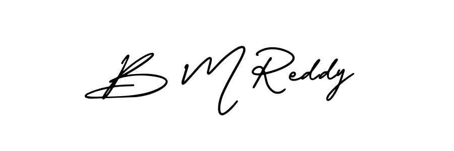 Design your own signature with our free online signature maker. With this signature software, you can create a handwritten (AmerikaSignatureDemo-Regular) signature for name B M Reddy. B M Reddy signature style 3 images and pictures png