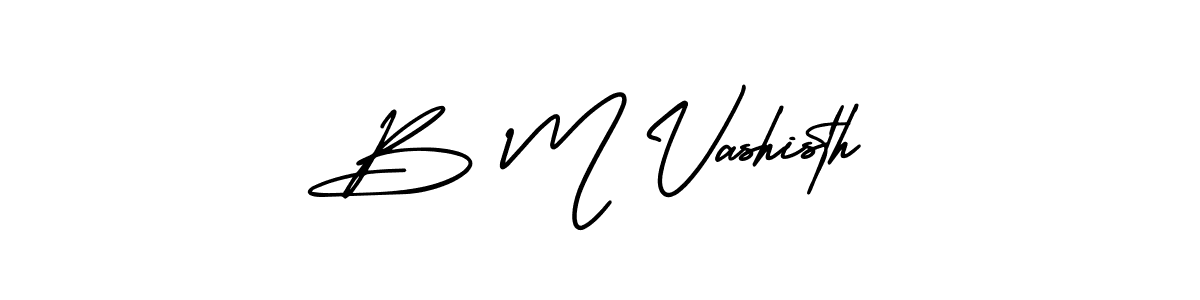 The best way (AmerikaSignatureDemo-Regular) to make a short signature is to pick only two or three words in your name. The name B M Vashisth include a total of six letters. For converting this name. B M Vashisth signature style 3 images and pictures png