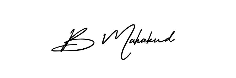 Make a beautiful signature design for name B Mahakud. With this signature (AmerikaSignatureDemo-Regular) style, you can create a handwritten signature for free. B Mahakud signature style 3 images and pictures png