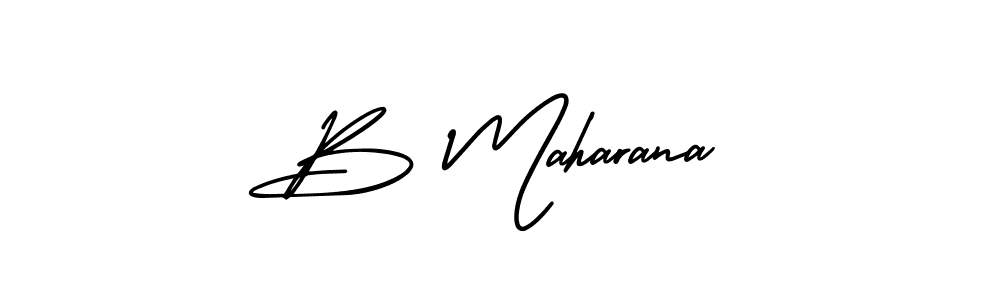 How to make B Maharana name signature. Use AmerikaSignatureDemo-Regular style for creating short signs online. This is the latest handwritten sign. B Maharana signature style 3 images and pictures png