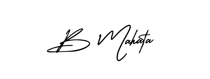 Similarly AmerikaSignatureDemo-Regular is the best handwritten signature design. Signature creator online .You can use it as an online autograph creator for name B Mahata. B Mahata signature style 3 images and pictures png