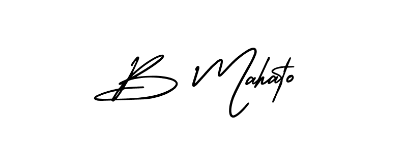 Make a beautiful signature design for name B Mahato. With this signature (AmerikaSignatureDemo-Regular) style, you can create a handwritten signature for free. B Mahato signature style 3 images and pictures png