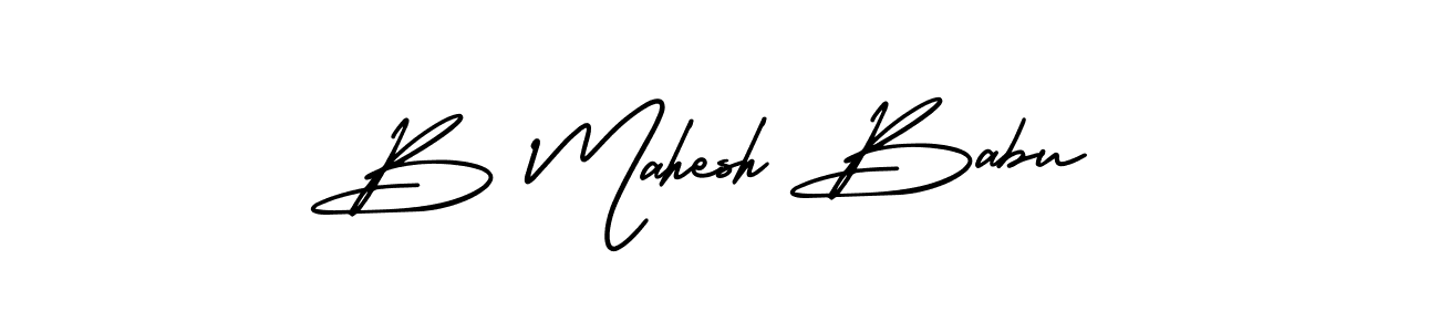 Design your own signature with our free online signature maker. With this signature software, you can create a handwritten (AmerikaSignatureDemo-Regular) signature for name B Mahesh Babu. B Mahesh Babu signature style 3 images and pictures png