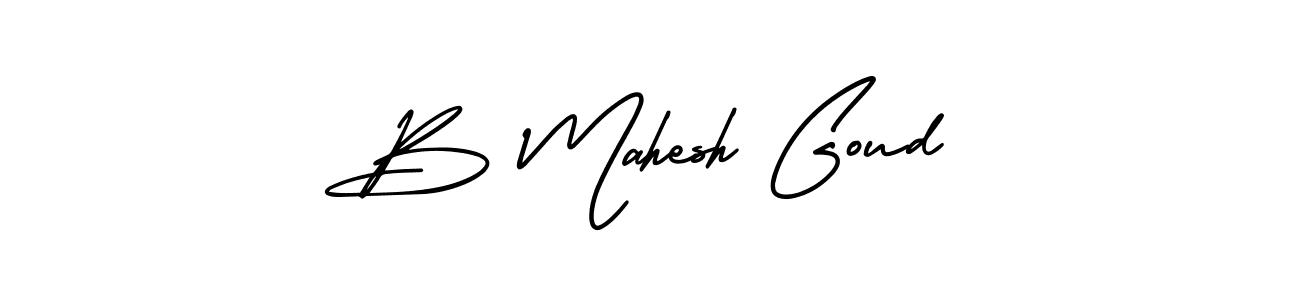 Make a beautiful signature design for name B Mahesh Goud. With this signature (AmerikaSignatureDemo-Regular) style, you can create a handwritten signature for free. B Mahesh Goud signature style 3 images and pictures png