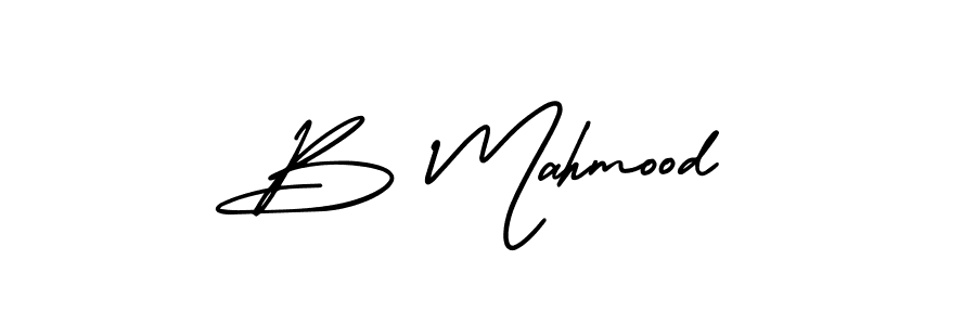 How to make B Mahmood name signature. Use AmerikaSignatureDemo-Regular style for creating short signs online. This is the latest handwritten sign. B Mahmood signature style 3 images and pictures png