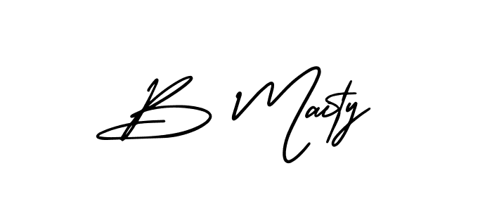 Also You can easily find your signature by using the search form. We will create B Maity name handwritten signature images for you free of cost using AmerikaSignatureDemo-Regular sign style. B Maity signature style 3 images and pictures png