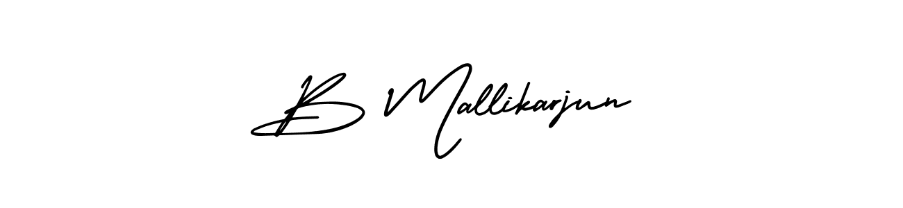 Make a beautiful signature design for name B Mallikarjun. With this signature (AmerikaSignatureDemo-Regular) style, you can create a handwritten signature for free. B Mallikarjun signature style 3 images and pictures png