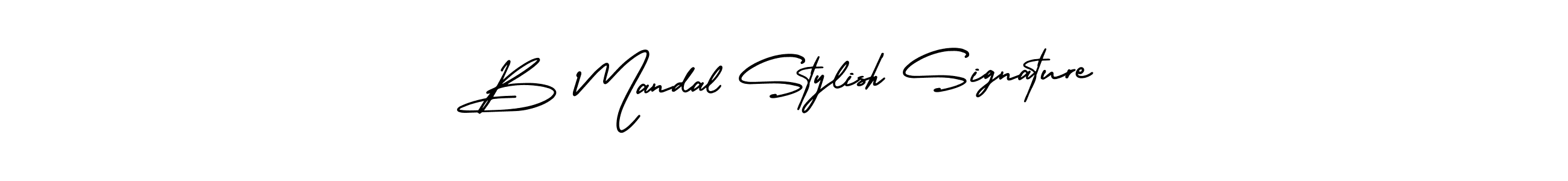 Make a beautiful signature design for name B Mandal Stylish Signature. With this signature (AmerikaSignatureDemo-Regular) style, you can create a handwritten signature for free. B Mandal Stylish Signature signature style 3 images and pictures png