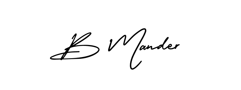 It looks lik you need a new signature style for name B Mander. Design unique handwritten (AmerikaSignatureDemo-Regular) signature with our free signature maker in just a few clicks. B Mander signature style 3 images and pictures png