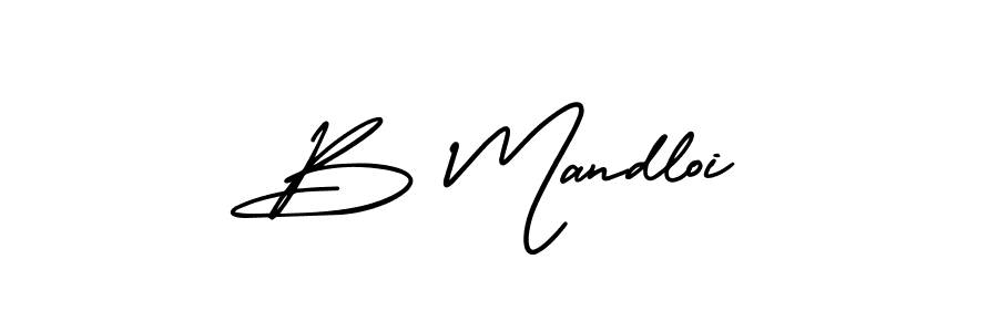 How to Draw B Mandloi signature style? AmerikaSignatureDemo-Regular is a latest design signature styles for name B Mandloi. B Mandloi signature style 3 images and pictures png
