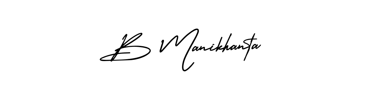 How to make B Manikhanta signature? AmerikaSignatureDemo-Regular is a professional autograph style. Create handwritten signature for B Manikhanta name. B Manikhanta signature style 3 images and pictures png