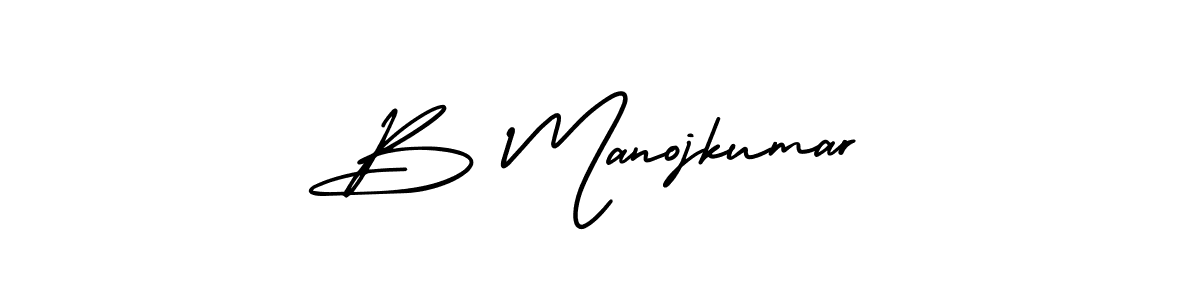Similarly AmerikaSignatureDemo-Regular is the best handwritten signature design. Signature creator online .You can use it as an online autograph creator for name B Manojkumar. B Manojkumar signature style 3 images and pictures png
