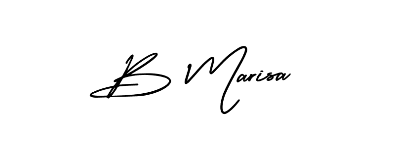 Design your own signature with our free online signature maker. With this signature software, you can create a handwritten (AmerikaSignatureDemo-Regular) signature for name B Marisa. B Marisa signature style 3 images and pictures png