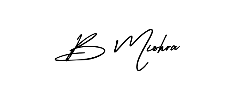 Use a signature maker to create a handwritten signature online. With this signature software, you can design (AmerikaSignatureDemo-Regular) your own signature for name B Mishra. B Mishra signature style 3 images and pictures png