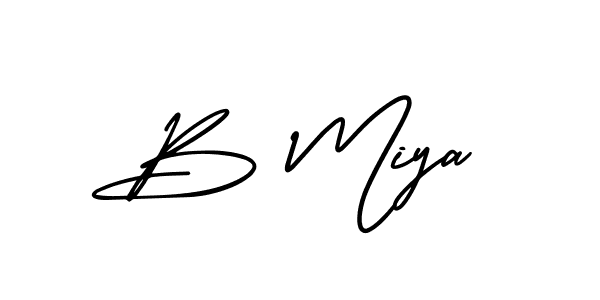 How to make B Miya signature? AmerikaSignatureDemo-Regular is a professional autograph style. Create handwritten signature for B Miya name. B Miya signature style 3 images and pictures png