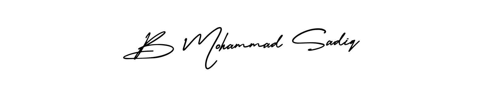 You can use this online signature creator to create a handwritten signature for the name B Mohammad Sadiq. This is the best online autograph maker. B Mohammad Sadiq signature style 3 images and pictures png