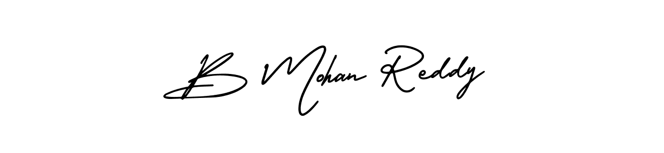 Create a beautiful signature design for name B Mohan Reddy. With this signature (AmerikaSignatureDemo-Regular) fonts, you can make a handwritten signature for free. B Mohan Reddy signature style 3 images and pictures png