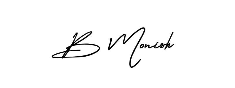Make a beautiful signature design for name B Monish. Use this online signature maker to create a handwritten signature for free. B Monish signature style 3 images and pictures png