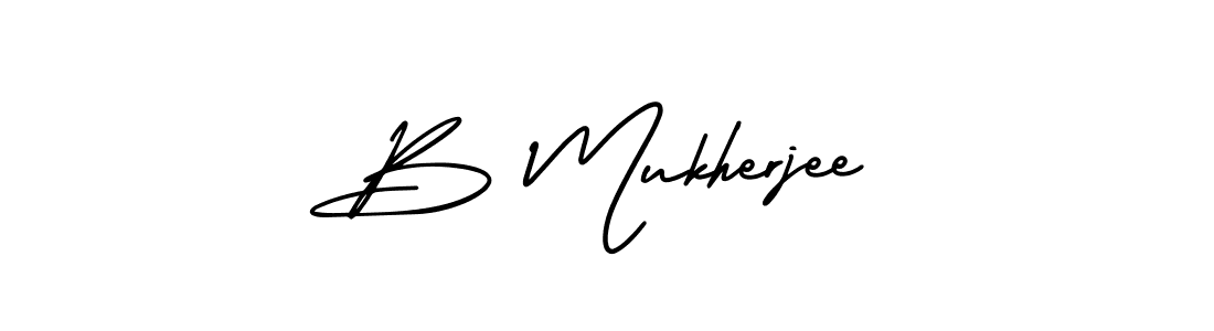 Create a beautiful signature design for name B Mukherjee. With this signature (AmerikaSignatureDemo-Regular) fonts, you can make a handwritten signature for free. B Mukherjee signature style 3 images and pictures png