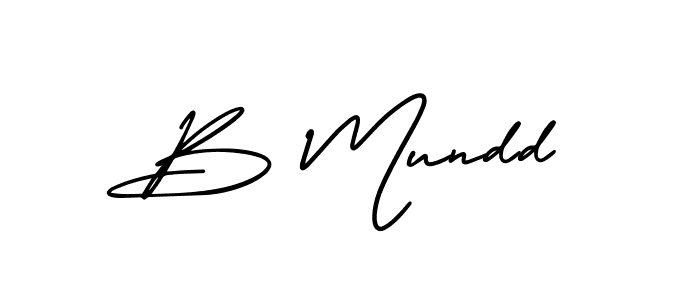 It looks lik you need a new signature style for name B Mundd. Design unique handwritten (AmerikaSignatureDemo-Regular) signature with our free signature maker in just a few clicks. B Mundd signature style 3 images and pictures png