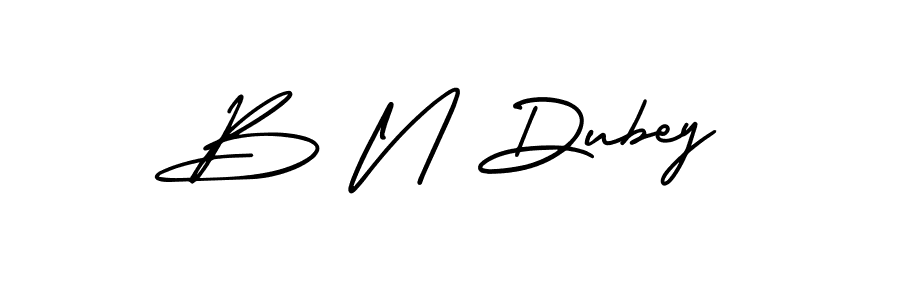 Also You can easily find your signature by using the search form. We will create B N Dubey name handwritten signature images for you free of cost using AmerikaSignatureDemo-Regular sign style. B N Dubey signature style 3 images and pictures png