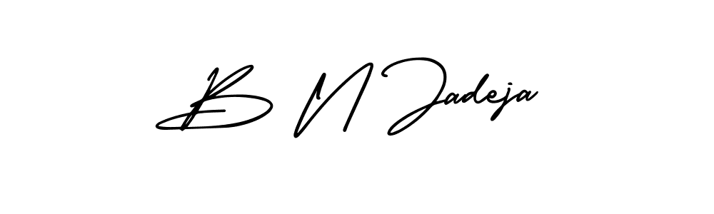 Make a short B N Jadeja signature style. Manage your documents anywhere anytime using AmerikaSignatureDemo-Regular. Create and add eSignatures, submit forms, share and send files easily. B N Jadeja signature style 3 images and pictures png