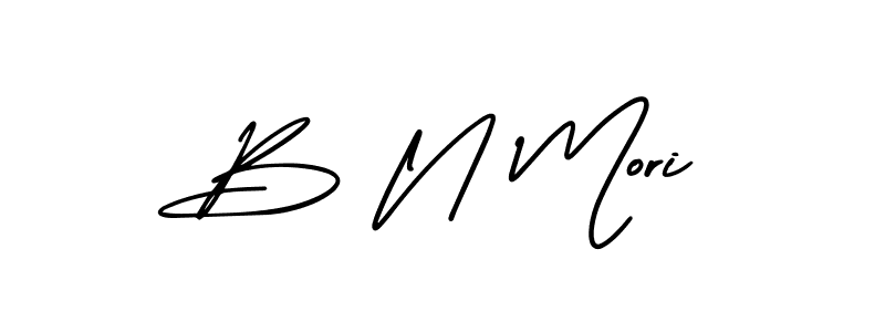 Similarly AmerikaSignatureDemo-Regular is the best handwritten signature design. Signature creator online .You can use it as an online autograph creator for name B N Mori. B N Mori signature style 3 images and pictures png