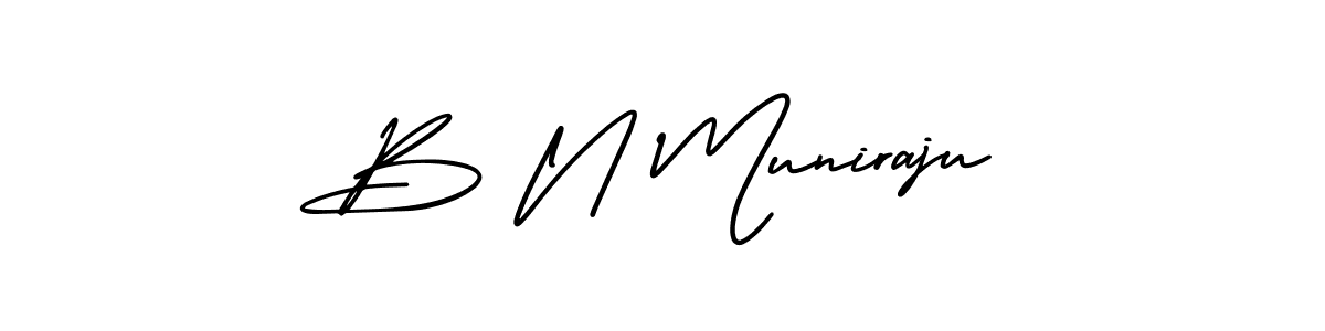 How to make B N Muniraju signature? AmerikaSignatureDemo-Regular is a professional autograph style. Create handwritten signature for B N Muniraju name. B N Muniraju signature style 3 images and pictures png