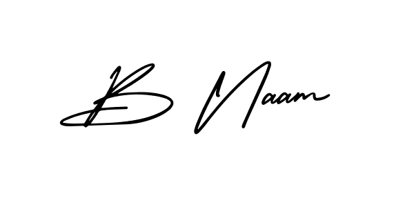 Create a beautiful signature design for name B Naam. With this signature (AmerikaSignatureDemo-Regular) fonts, you can make a handwritten signature for free. B Naam signature style 3 images and pictures png