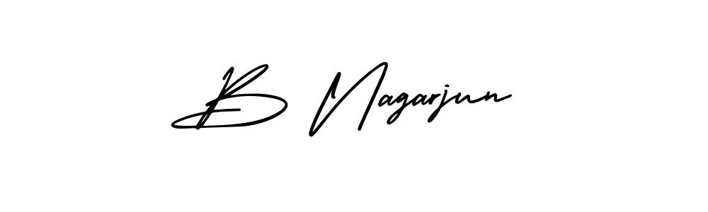 Also You can easily find your signature by using the search form. We will create B Nagarjun name handwritten signature images for you free of cost using AmerikaSignatureDemo-Regular sign style. B Nagarjun signature style 3 images and pictures png