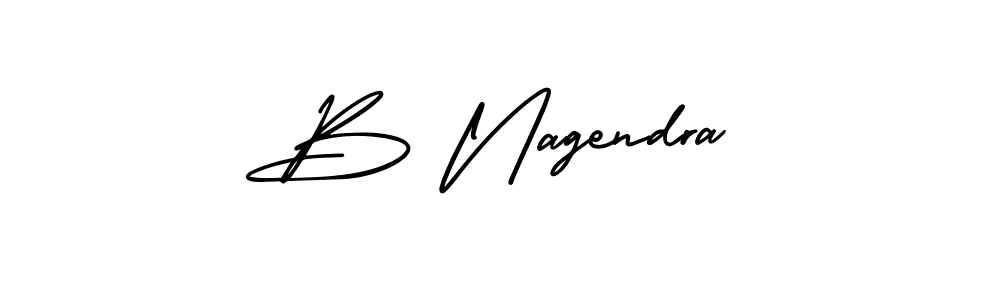 Make a beautiful signature design for name B Nagendra. With this signature (AmerikaSignatureDemo-Regular) style, you can create a handwritten signature for free. B Nagendra signature style 3 images and pictures png