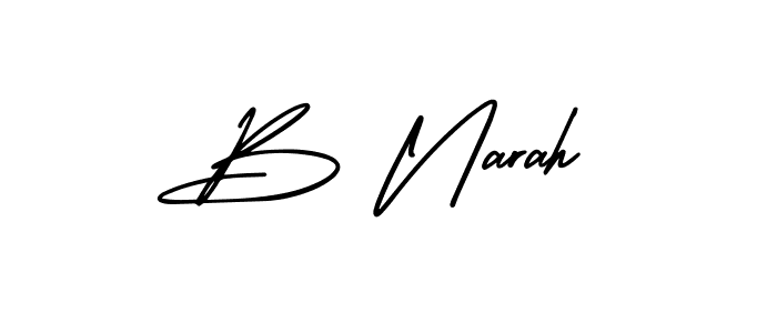 if you are searching for the best signature style for your name B Narah. so please give up your signature search. here we have designed multiple signature styles  using AmerikaSignatureDemo-Regular. B Narah signature style 3 images and pictures png