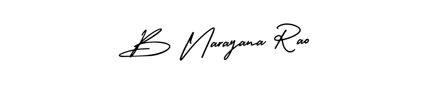 How to make B Narayana Rao name signature. Use AmerikaSignatureDemo-Regular style for creating short signs online. This is the latest handwritten sign. B Narayana Rao signature style 3 images and pictures png