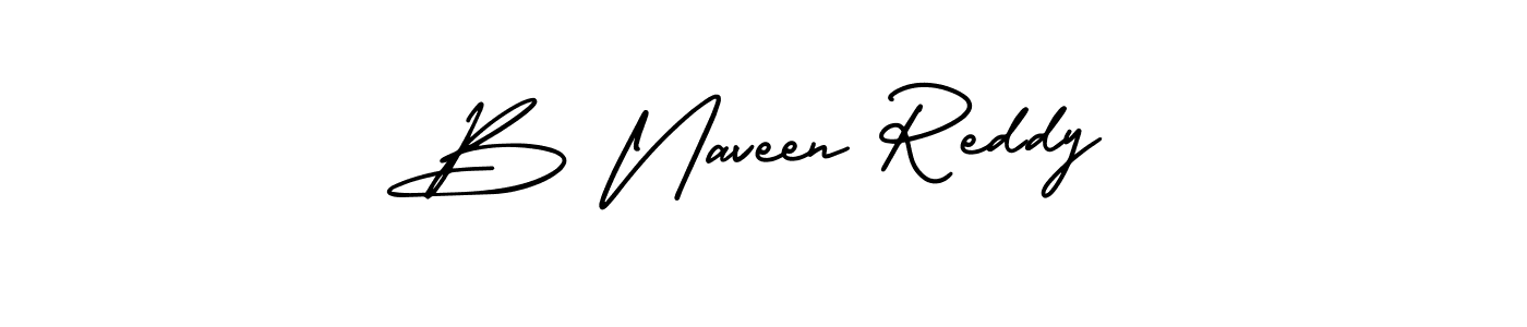 Design your own signature with our free online signature maker. With this signature software, you can create a handwritten (AmerikaSignatureDemo-Regular) signature for name B Naveen Reddy. B Naveen Reddy signature style 3 images and pictures png