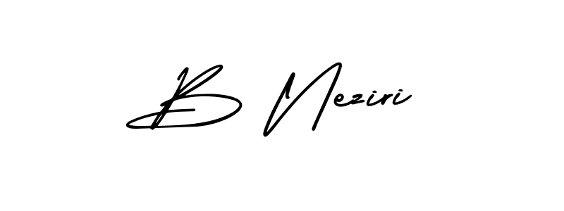 How to make B Neziri signature? AmerikaSignatureDemo-Regular is a professional autograph style. Create handwritten signature for B Neziri name. B Neziri signature style 3 images and pictures png