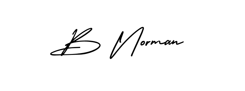 AmerikaSignatureDemo-Regular is a professional signature style that is perfect for those who want to add a touch of class to their signature. It is also a great choice for those who want to make their signature more unique. Get B Norman name to fancy signature for free. B Norman signature style 3 images and pictures png