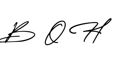 Make a beautiful signature design for name B O H. With this signature (AmerikaSignatureDemo-Regular) style, you can create a handwritten signature for free. B O H signature style 3 images and pictures png