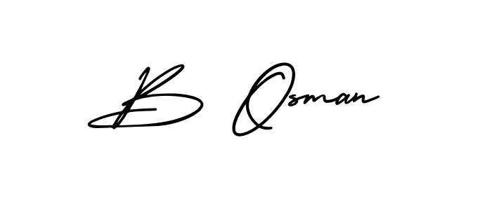 It looks lik you need a new signature style for name B Osman. Design unique handwritten (AmerikaSignatureDemo-Regular) signature with our free signature maker in just a few clicks. B Osman signature style 3 images and pictures png