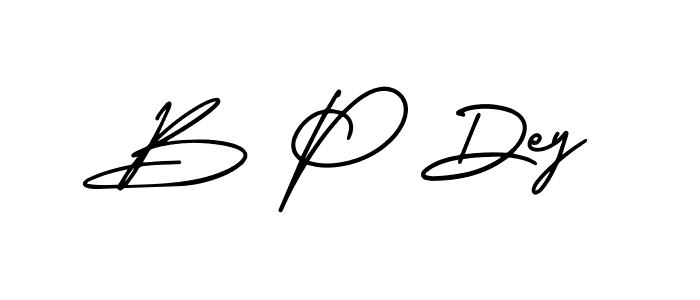 How to Draw B P Dey signature style? AmerikaSignatureDemo-Regular is a latest design signature styles for name B P Dey. B P Dey signature style 3 images and pictures png