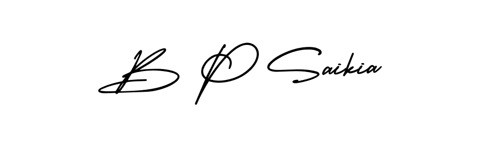 AmerikaSignatureDemo-Regular is a professional signature style that is perfect for those who want to add a touch of class to their signature. It is also a great choice for those who want to make their signature more unique. Get B P Saikia name to fancy signature for free. B P Saikia signature style 3 images and pictures png