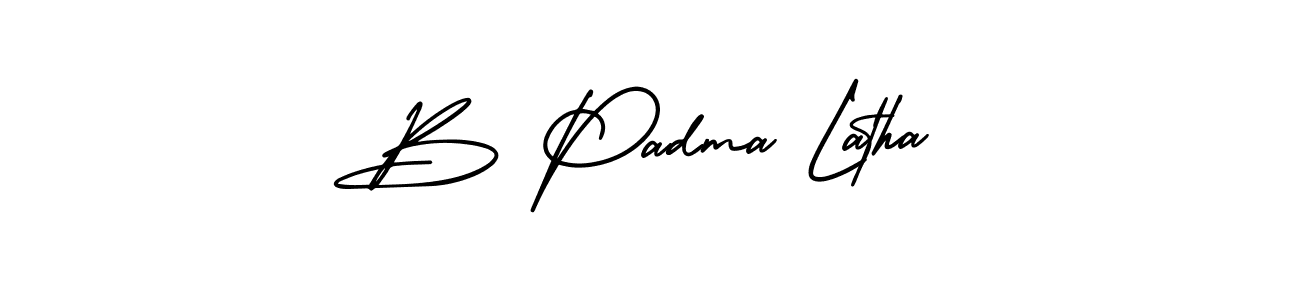 Also we have B Padma Latha name is the best signature style. Create professional handwritten signature collection using AmerikaSignatureDemo-Regular autograph style. B Padma Latha signature style 3 images and pictures png