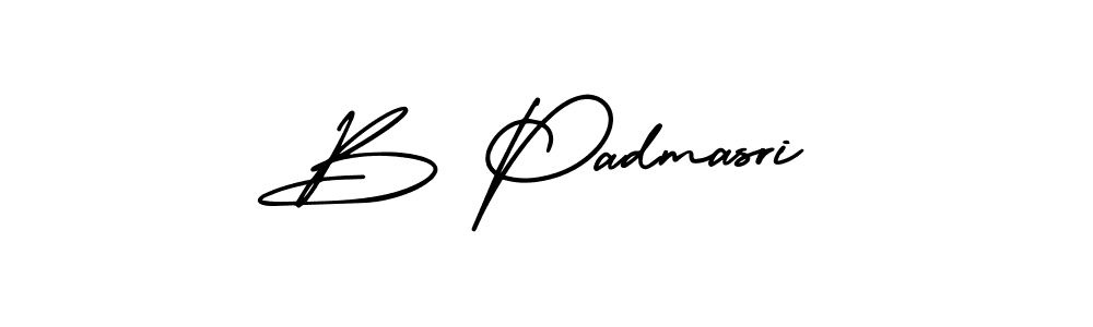 Design your own signature with our free online signature maker. With this signature software, you can create a handwritten (AmerikaSignatureDemo-Regular) signature for name B Padmasri. B Padmasri signature style 3 images and pictures png