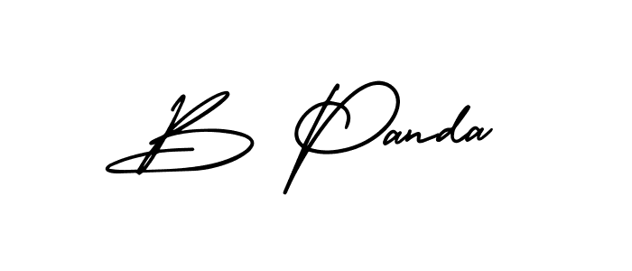 B Panda stylish signature style. Best Handwritten Sign (AmerikaSignatureDemo-Regular) for my name. Handwritten Signature Collection Ideas for my name B Panda. B Panda signature style 3 images and pictures png