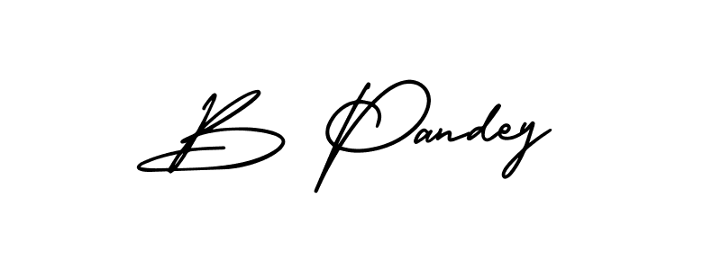 How to Draw B Pandey signature style? AmerikaSignatureDemo-Regular is a latest design signature styles for name B Pandey. B Pandey signature style 3 images and pictures png