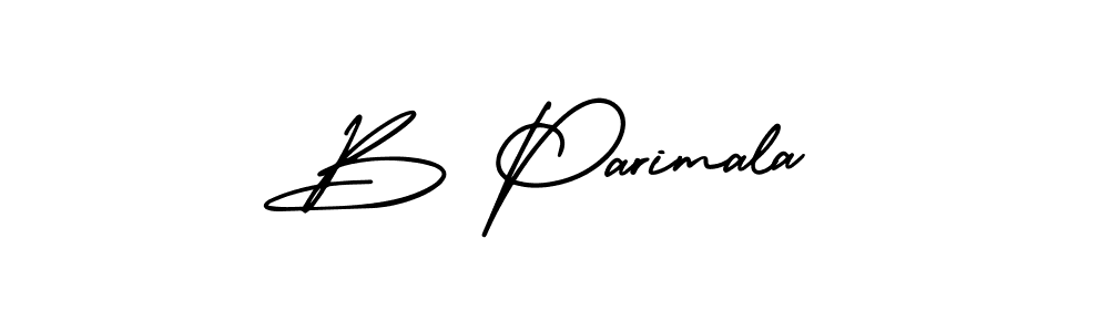 Also You can easily find your signature by using the search form. We will create B Parimala name handwritten signature images for you free of cost using AmerikaSignatureDemo-Regular sign style. B Parimala signature style 3 images and pictures png