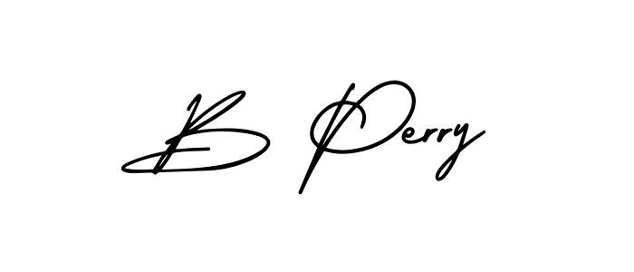 Make a beautiful signature design for name B Perry. With this signature (AmerikaSignatureDemo-Regular) style, you can create a handwritten signature for free. B Perry signature style 3 images and pictures png