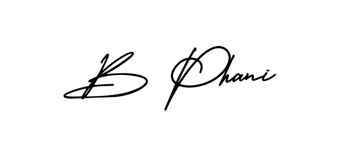 AmerikaSignatureDemo-Regular is a professional signature style that is perfect for those who want to add a touch of class to their signature. It is also a great choice for those who want to make their signature more unique. Get B Phani name to fancy signature for free. B Phani signature style 3 images and pictures png