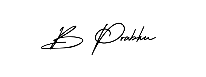Make a beautiful signature design for name B Prabhu. With this signature (AmerikaSignatureDemo-Regular) style, you can create a handwritten signature for free. B Prabhu signature style 3 images and pictures png