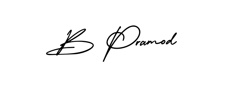 It looks lik you need a new signature style for name B Pramod. Design unique handwritten (AmerikaSignatureDemo-Regular) signature with our free signature maker in just a few clicks. B Pramod signature style 3 images and pictures png